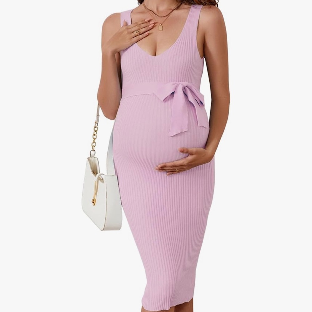 Elegant Pink Midi Dress